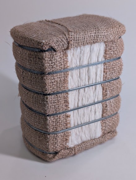 Miniature souvenir cotton bale from lubbock texas