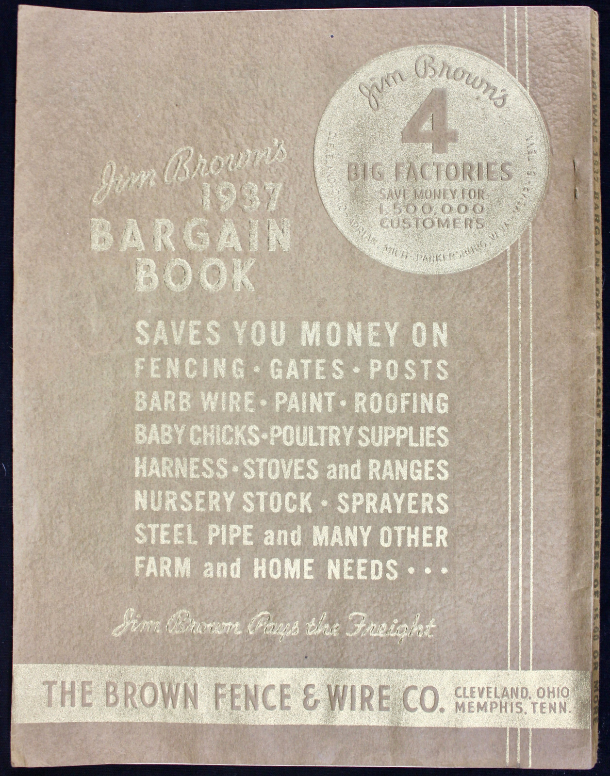 Original 1937 Jim Brown’s Catalog Barbed Wire Paint and More