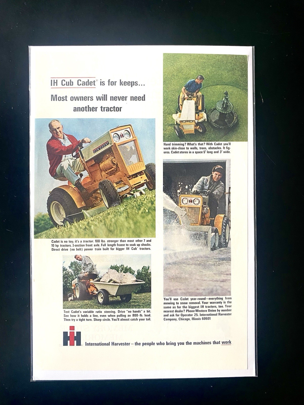 Lot 11 Vintage Lawn Tractor Ads 60s–70s Bolens Husky Gravely Cub Cadet GE