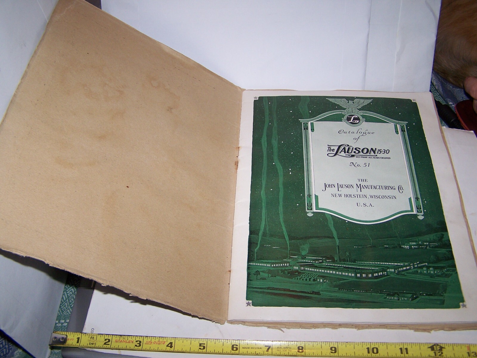 JOHN LAUSON 15-30 Farm Tractor Sales Catalog Hit Miss Engine Steam Motor Oiler