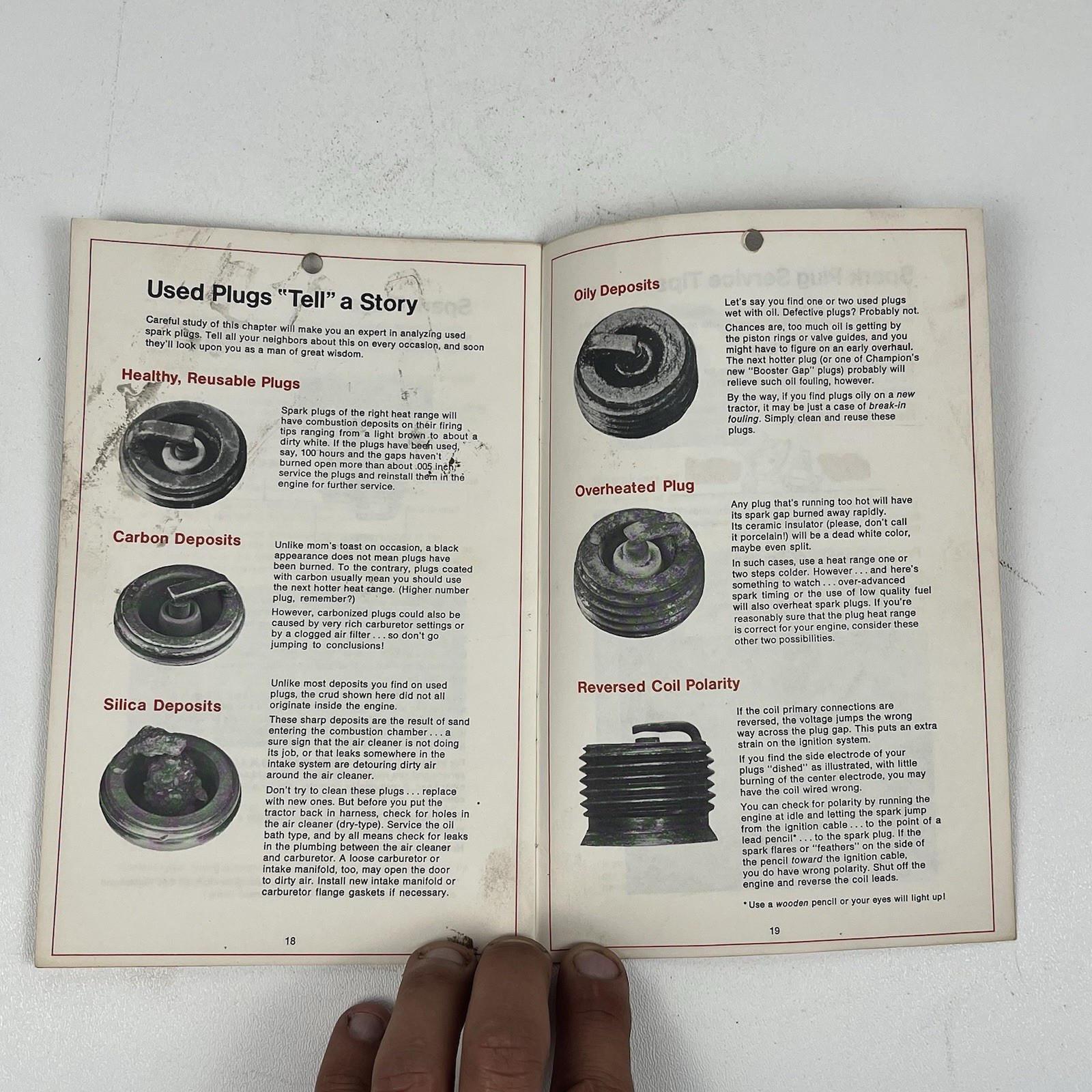 Vintage Champion Spark Plugs Tractor Tips Pocket Guide Booklet