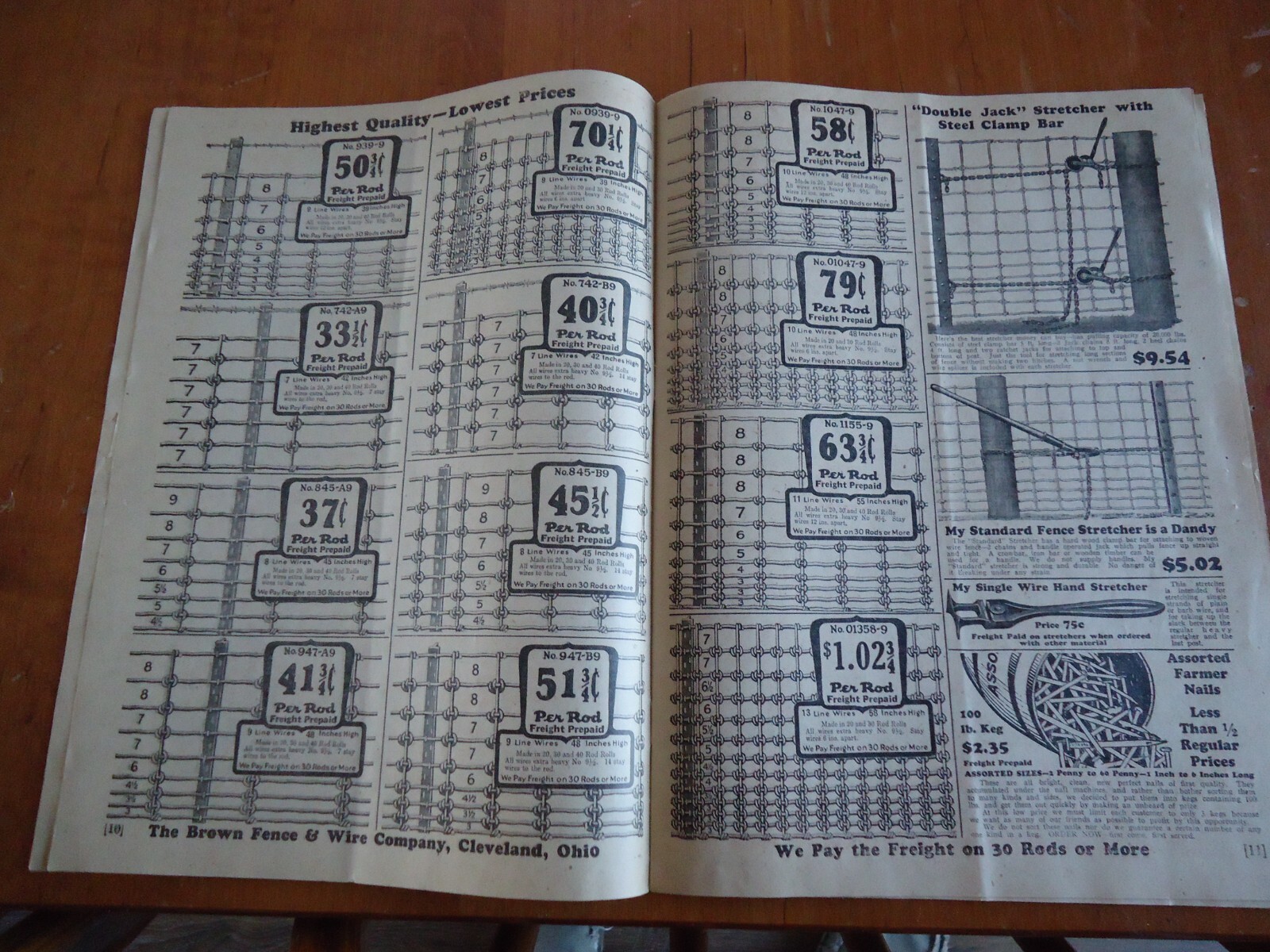 Antique catalog Jim Brown&rsquo;s farm Barbed Wire , Fences , Gates , Paints ,Barn