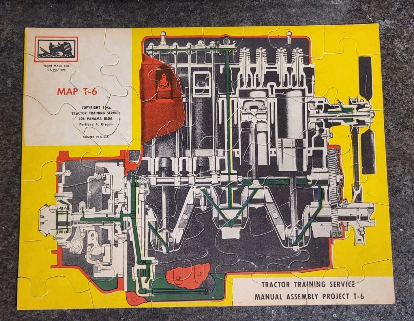 1956 Tractor Training Aid Service Repair Assembly Puzzle T-6 EXCELLENT COND
