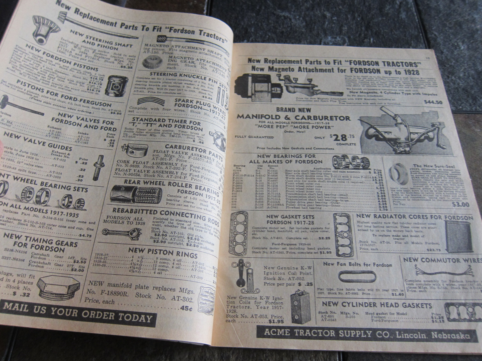 ACME TRACTOR SUPPLY CATALOG 1952 FARM TOOLS HARDWARE Lincoln Nebraska