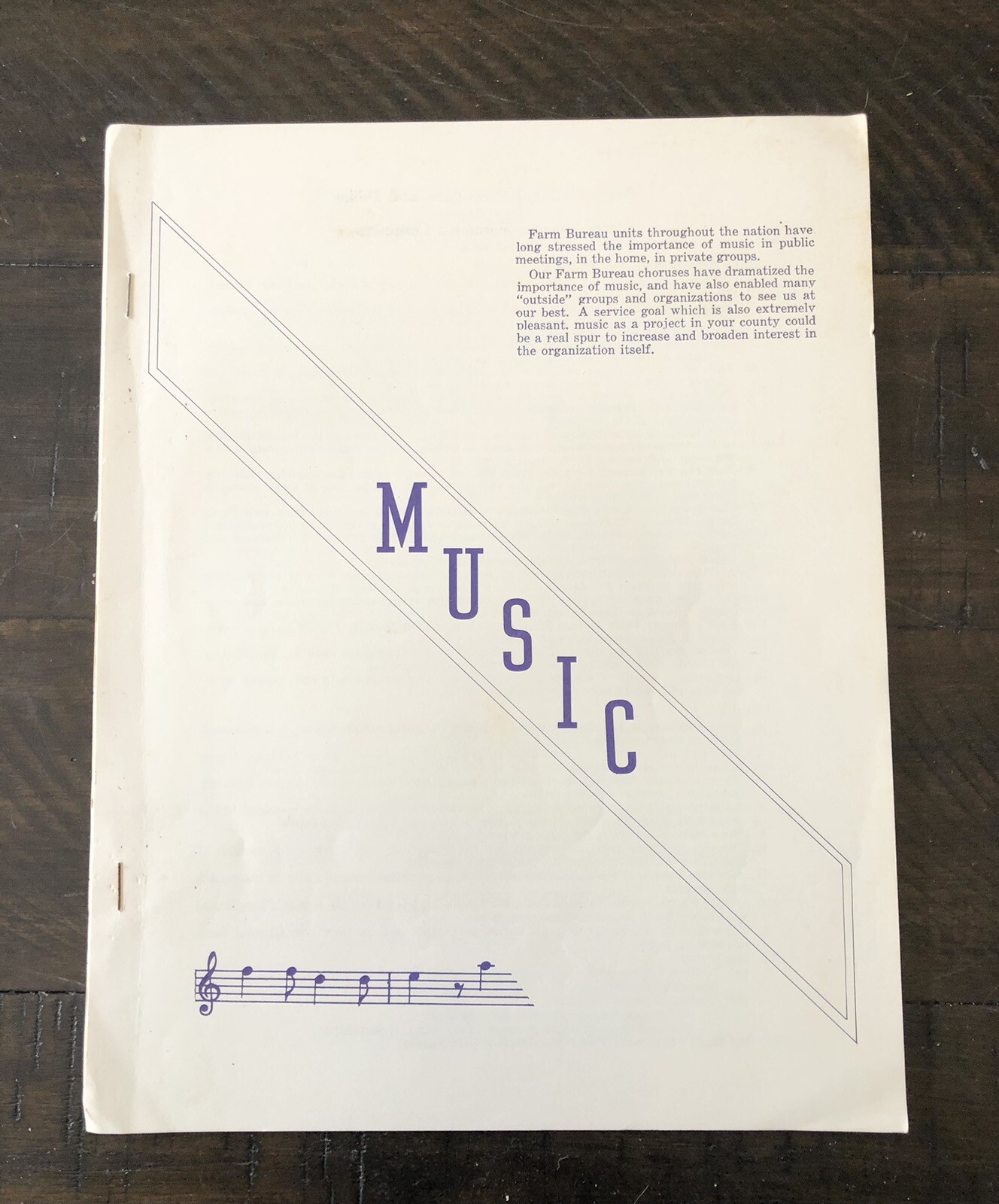 Women of Iowa Farm Bureau Vintage Sheet Music Bulletin Spirit Song 1950s