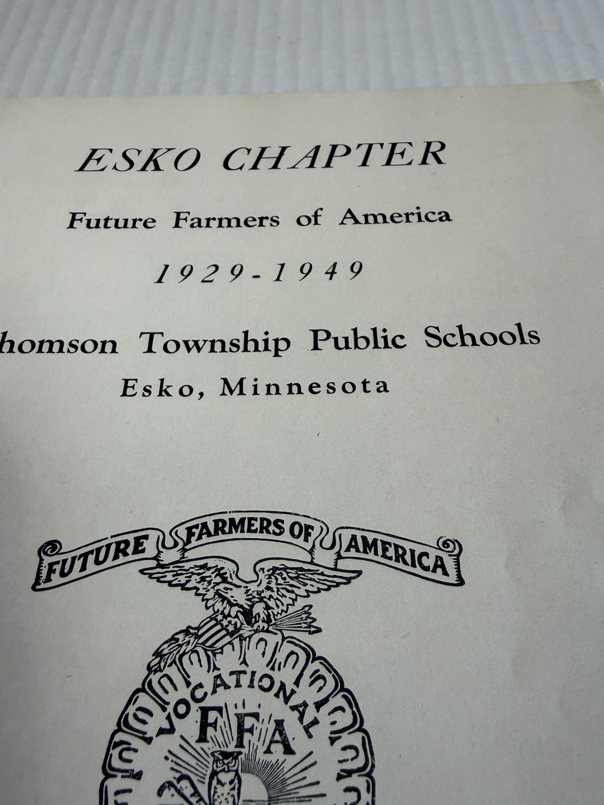 Vintage Future Farmers Of America Official 1929-1949 FFA Farming Book Esko MN