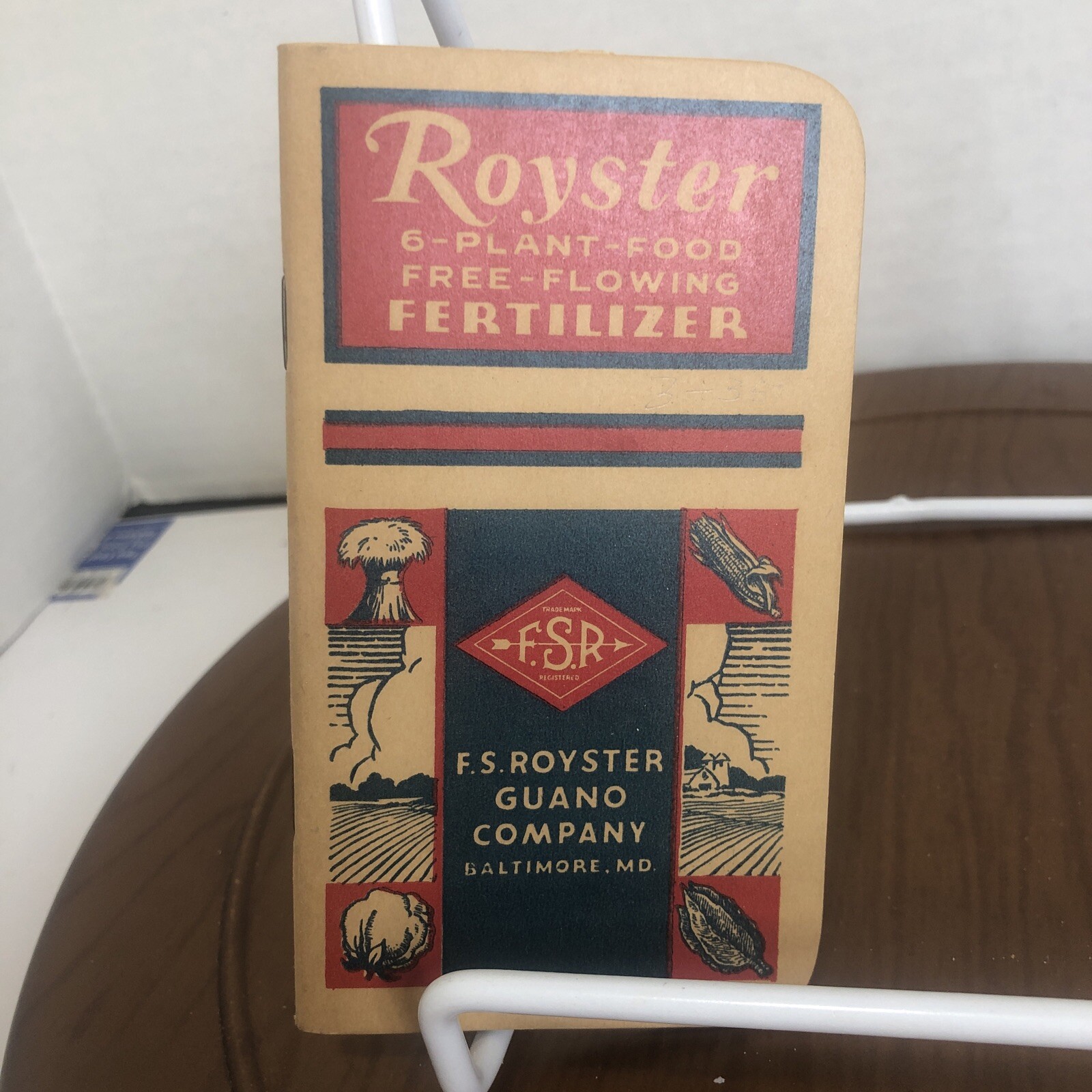 Vintage Royster Guano Fertilizer Pocket Memo Books 1948 1949 Clean