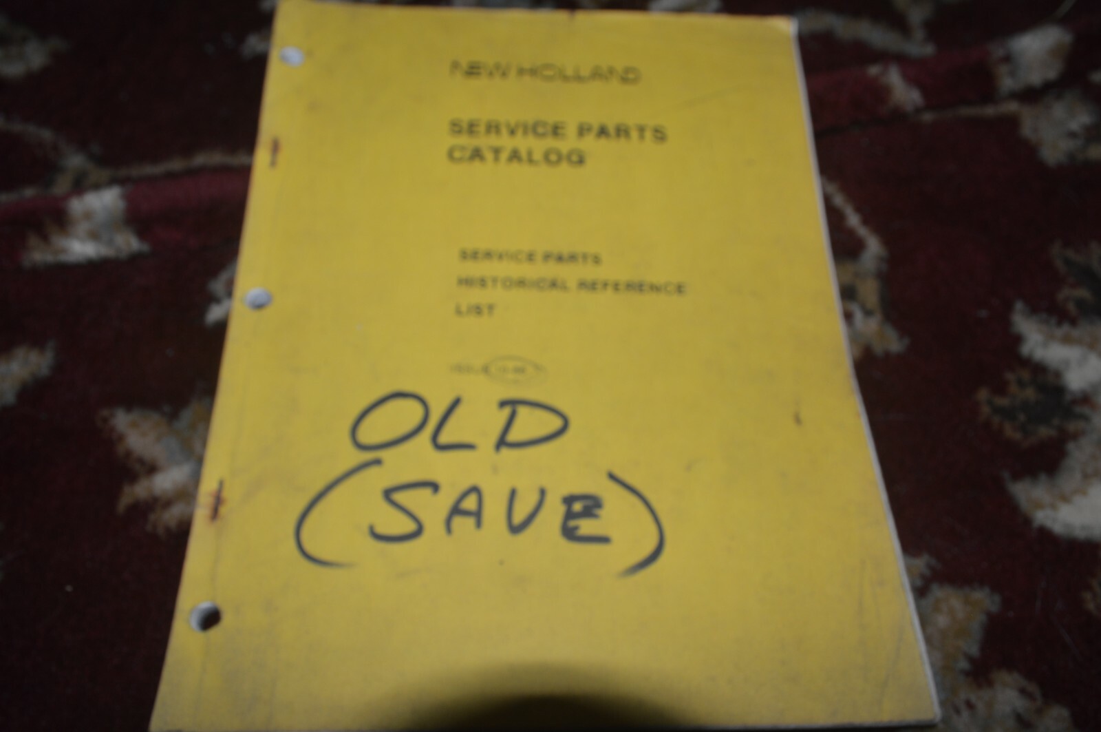 New Holland Historical Reference Parts Book Manual BASE
