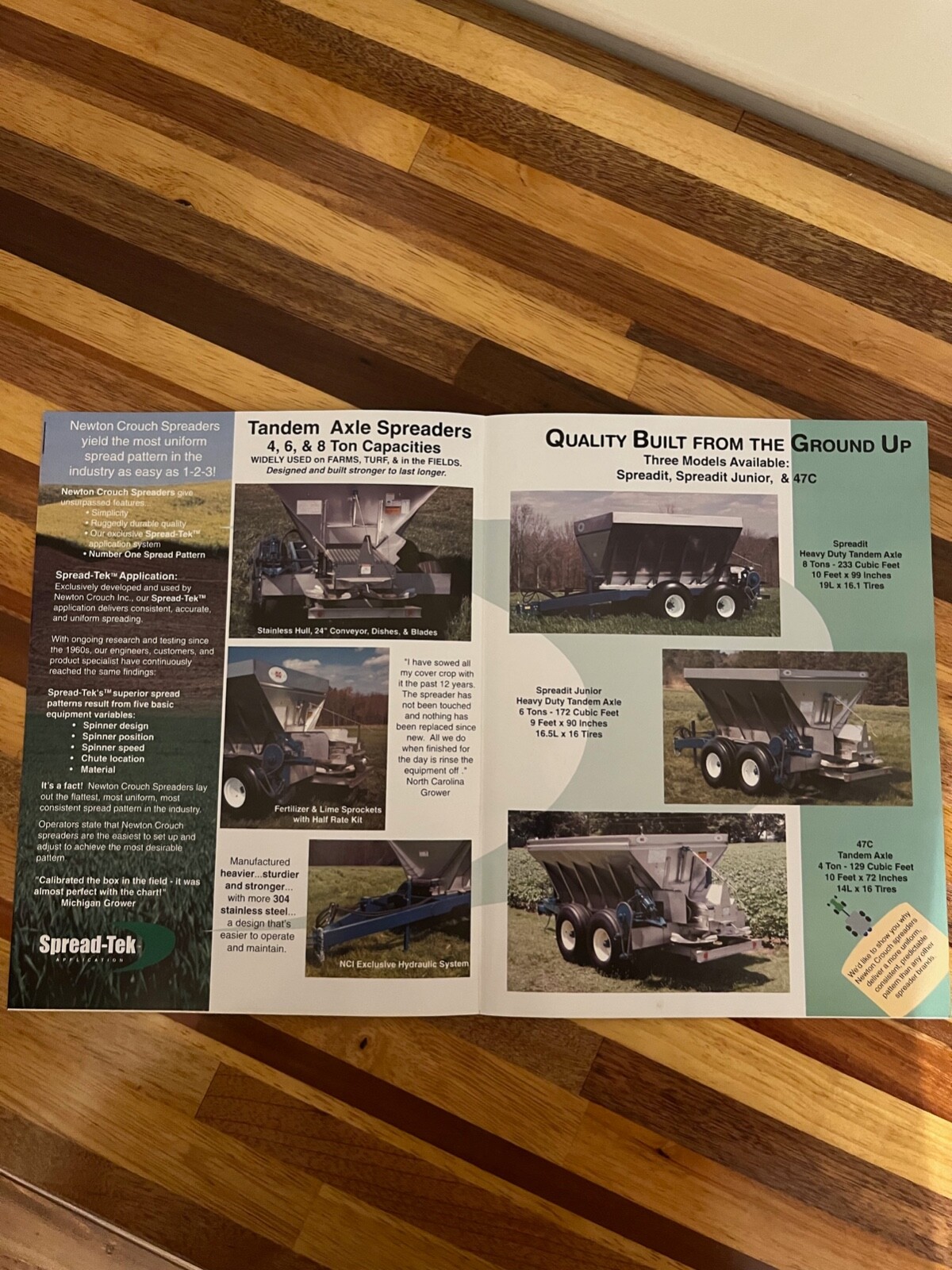 Newton Crouch Fertilizer & Lime Spreaders sales brochure