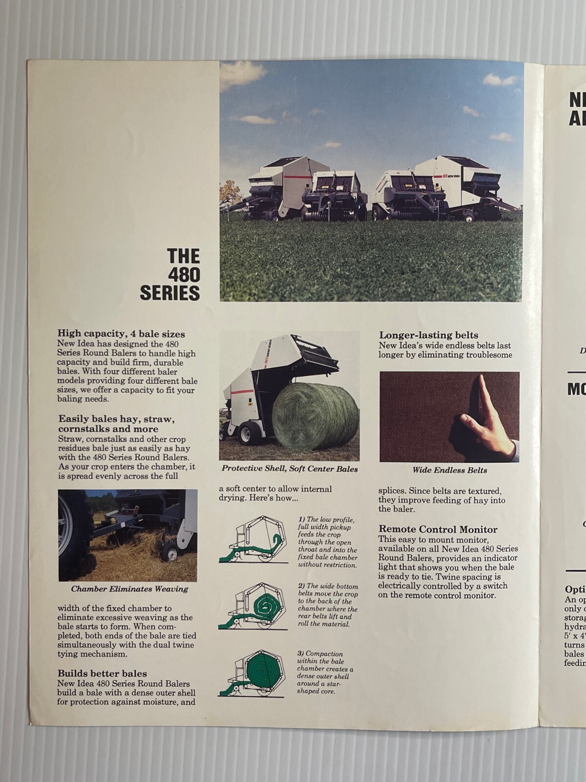 New Idea Round Baler Sales Brochure (Original Sales Brochure) *1980s*