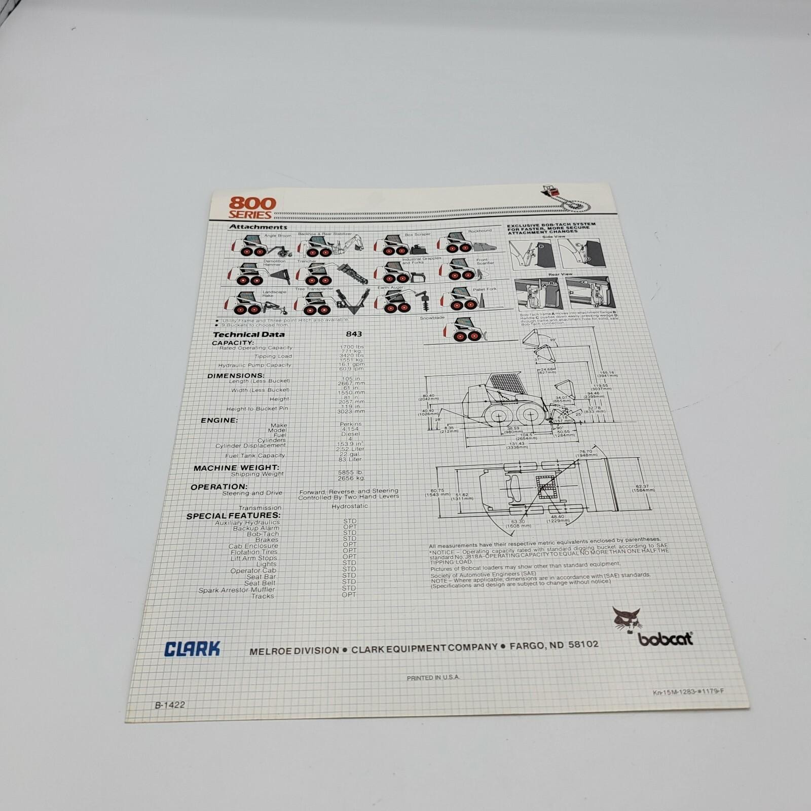 Bobcat 800 Series Skid Steer Loader Brochure