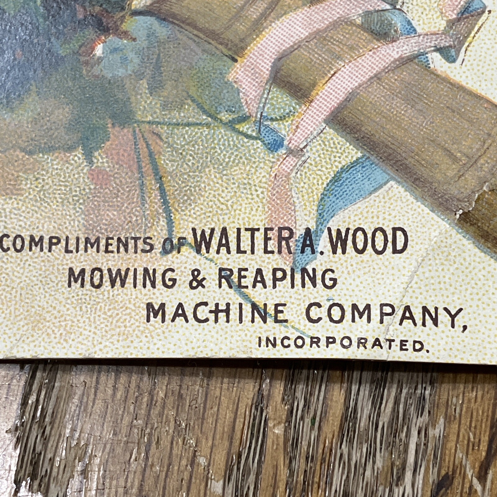 Antique 1896 Advertising Calendar Walter A. Wood Agriculture Farm Peek A Boo Kid