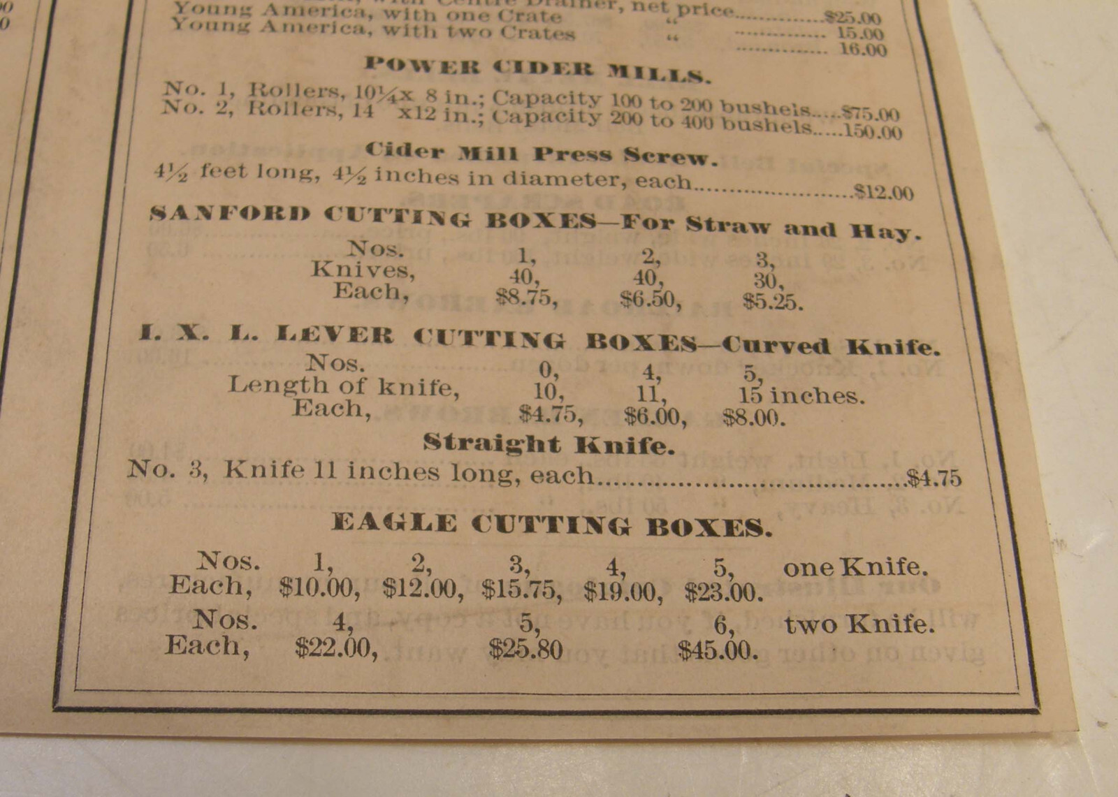 ANTIQUE 1878 AGRICULTURAL MACHINERY PRICE LIST JAMES HAVEN & CO CINCINNATI OH