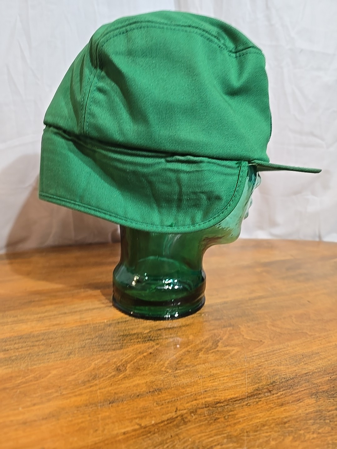 Vintage AGRI-KING KEY Patch Winter Fold Down Flaps Trucker HAT CAP Green/White