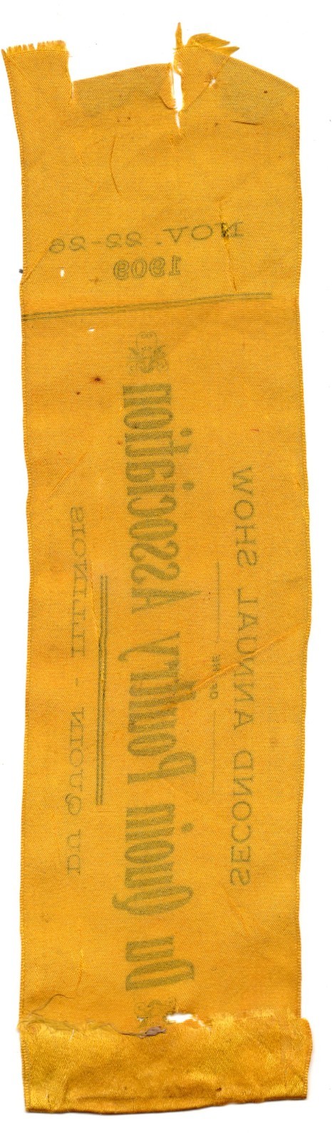 1909 – Du Quoin Poultry Association 2nd Annual Show Prize Ribbon XL2Z