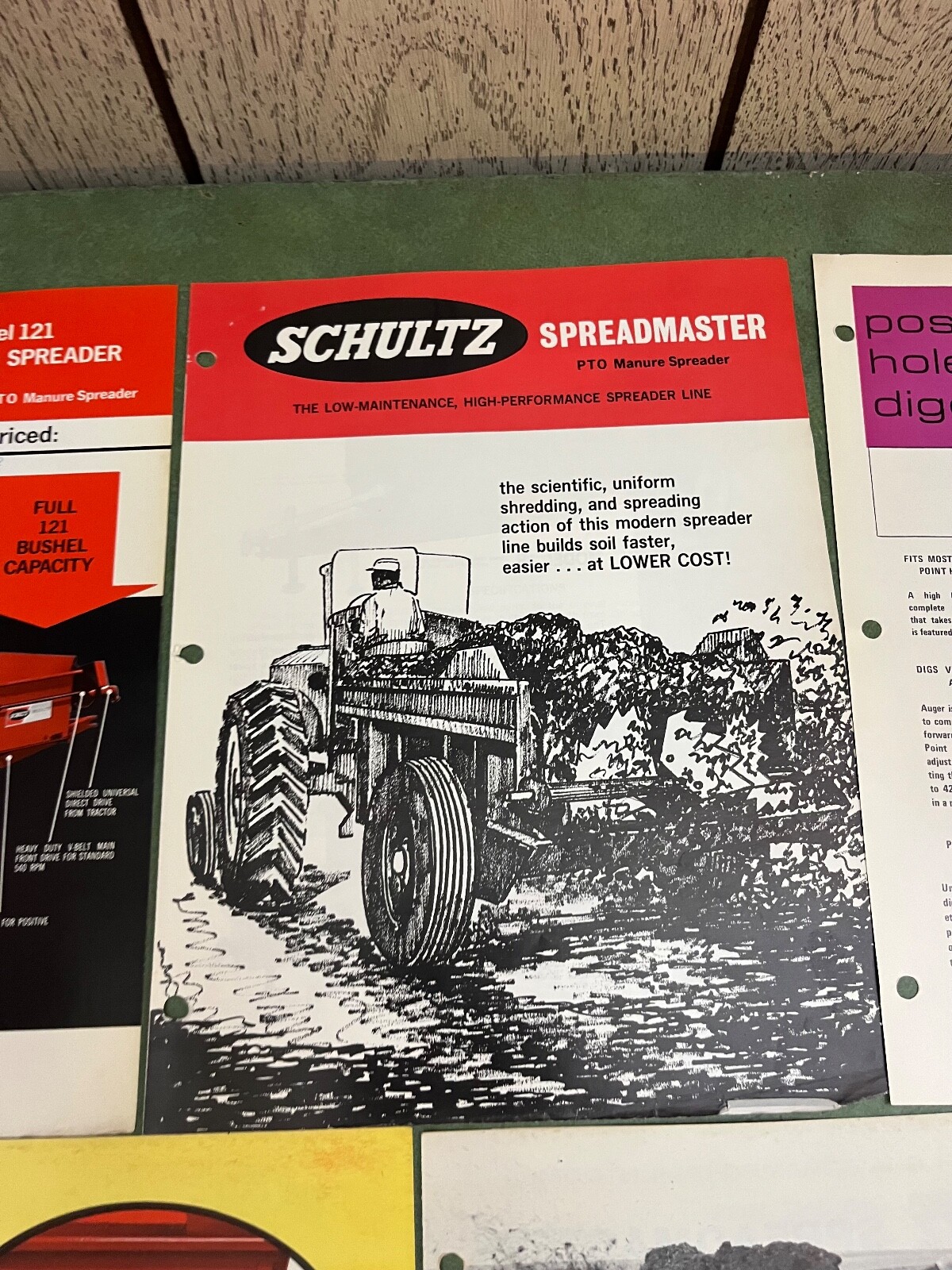 Collection of Schultz & Noble Agriculture Equipment Brochures/ Single Page Ads