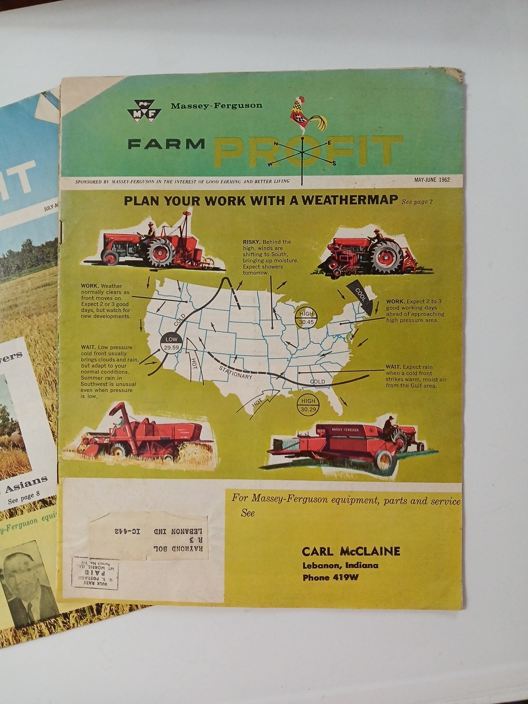2 Massey Ferguson Farm Profit Magazines For 1962 & 1966