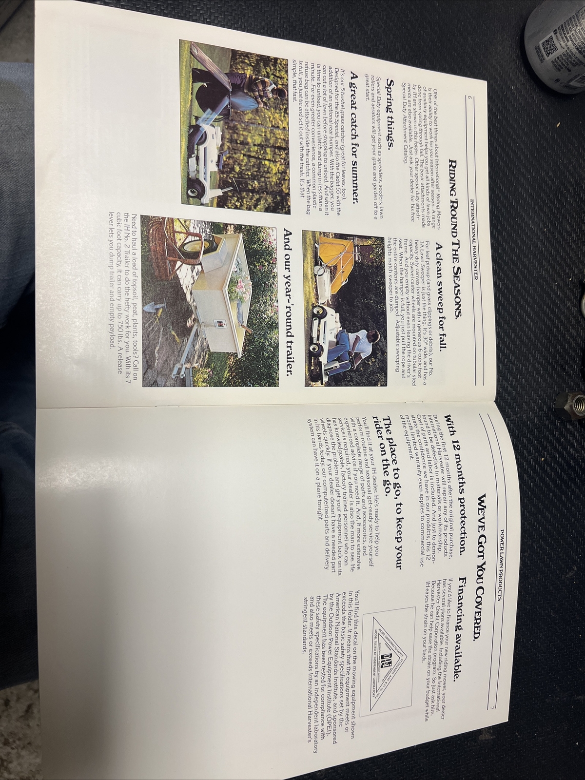 1975-1985 International Cadet Riding Mowers Brochure