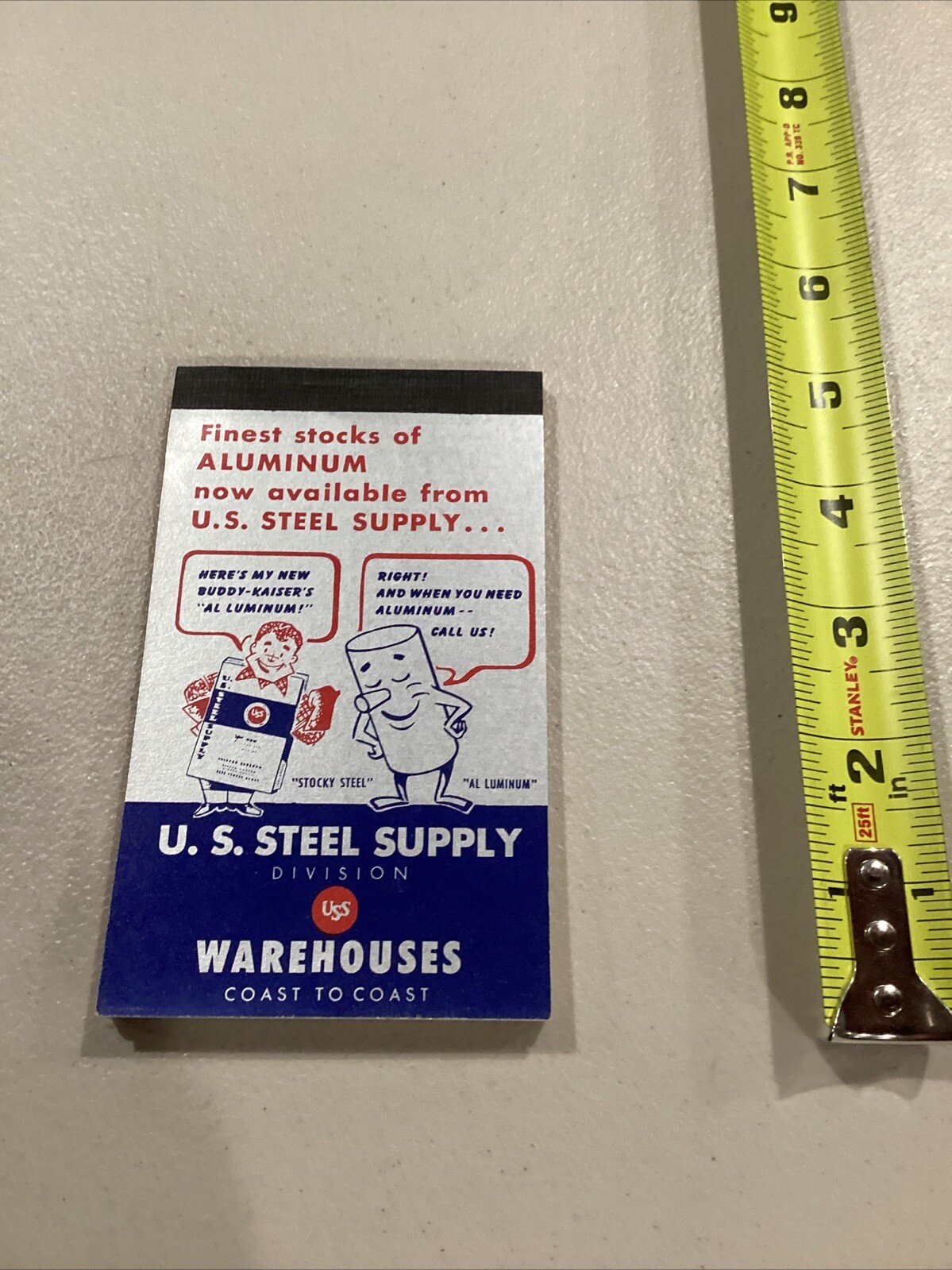 US Steel Supply Division Warehouse Coast To Coast Vintage Notepad