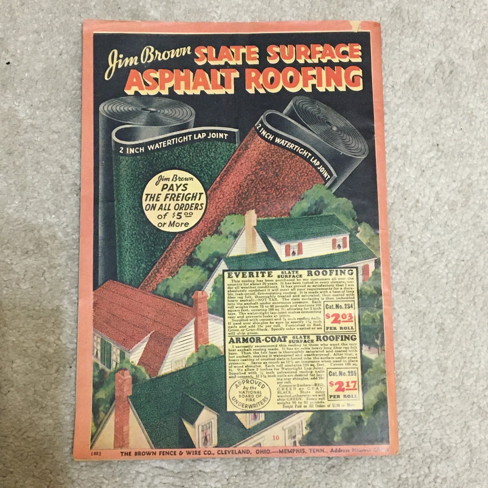 Vntg 1935 Jim Brown&rsquo;s Bargain Book Catalog, Tools Fence Heater Range Paint Roof