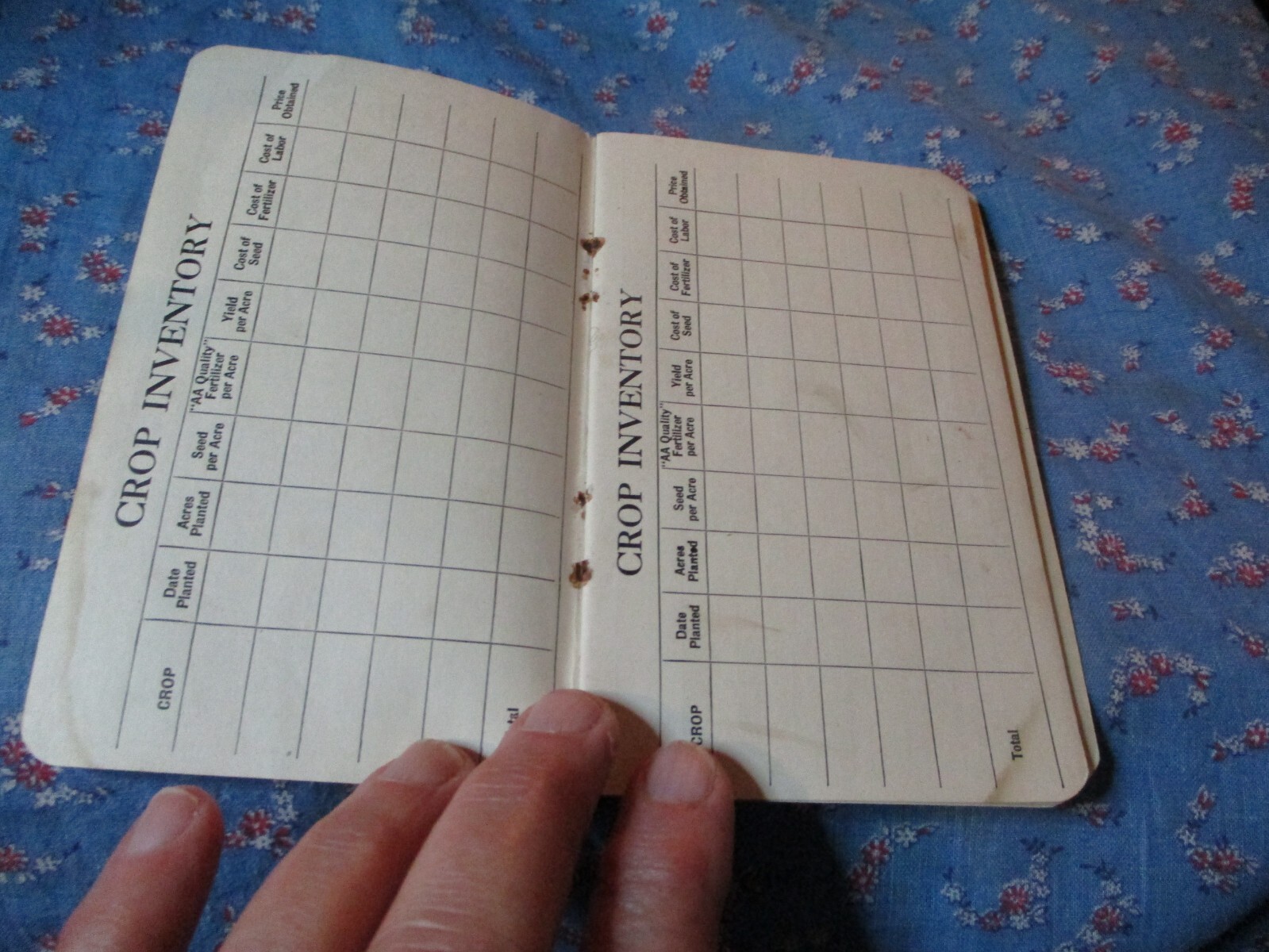 Crop Inventory Record and Memo Book American Agricultural Chemical Co 1927