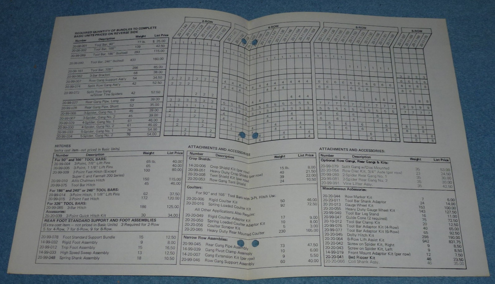 1973 Lilliston-Lehman 2000 Series Rolling Cultivator Brochure Specs Price List