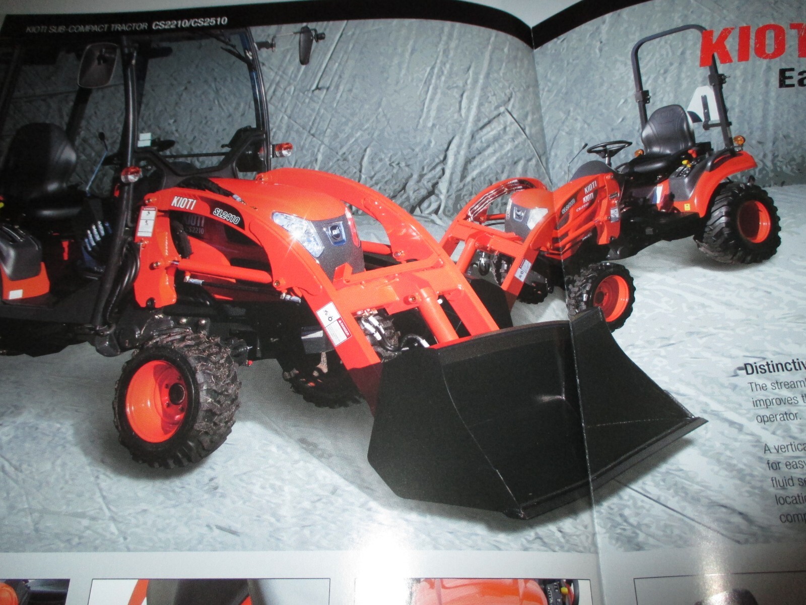 *Kioti CS Series CS2210 & CS2510 Sub Compact Tractor Sales Brochure Literature