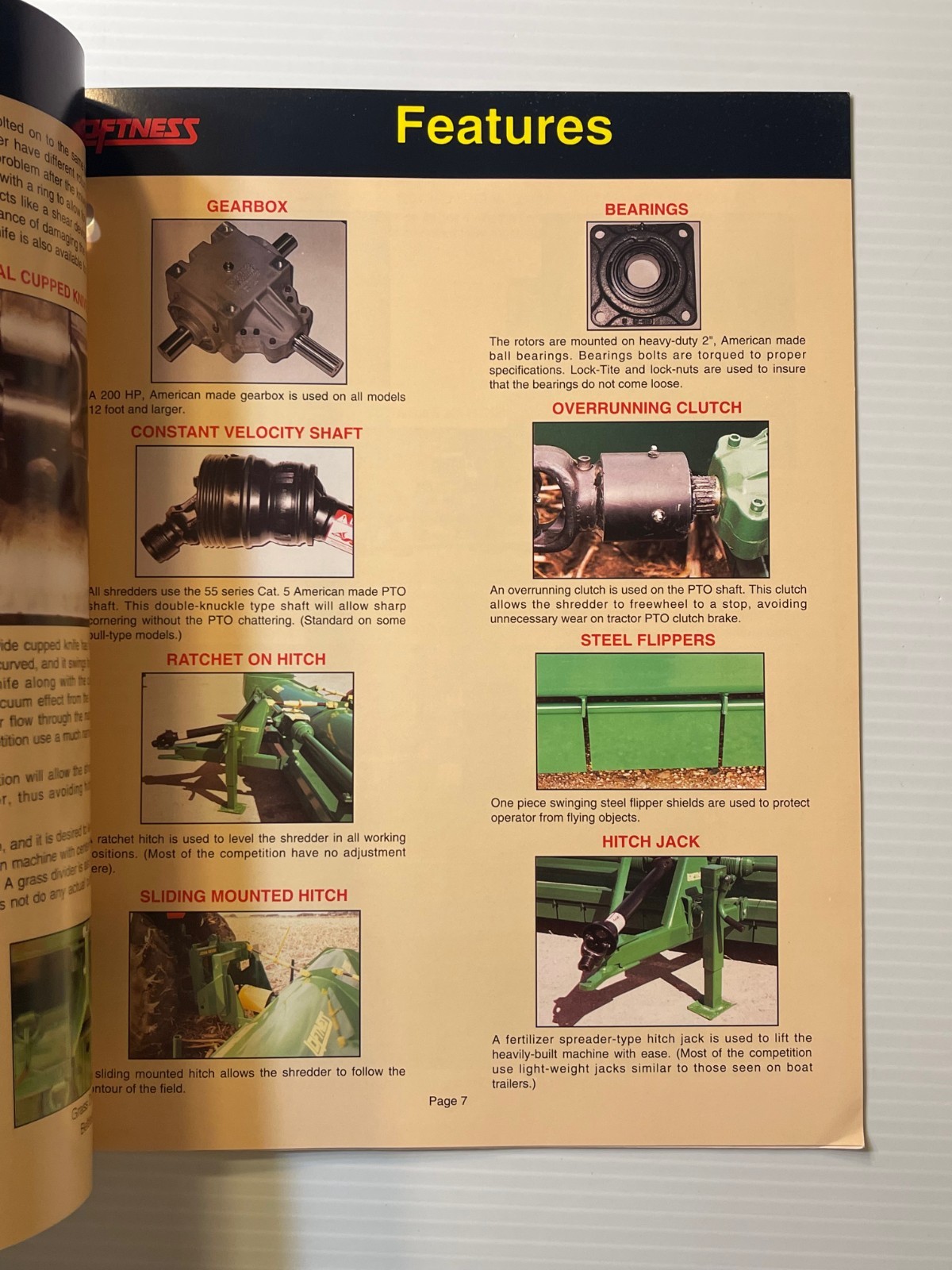 Vintage Original Loftness Multi- Crop Shredders – Dealer Sales Brochure *1990s*