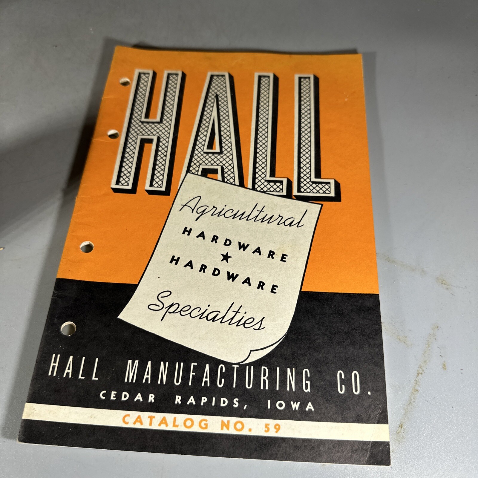 1936 Specialty catalog HALL MANUFACTURING COMPANY Cedar Rapids IOWA agricultural