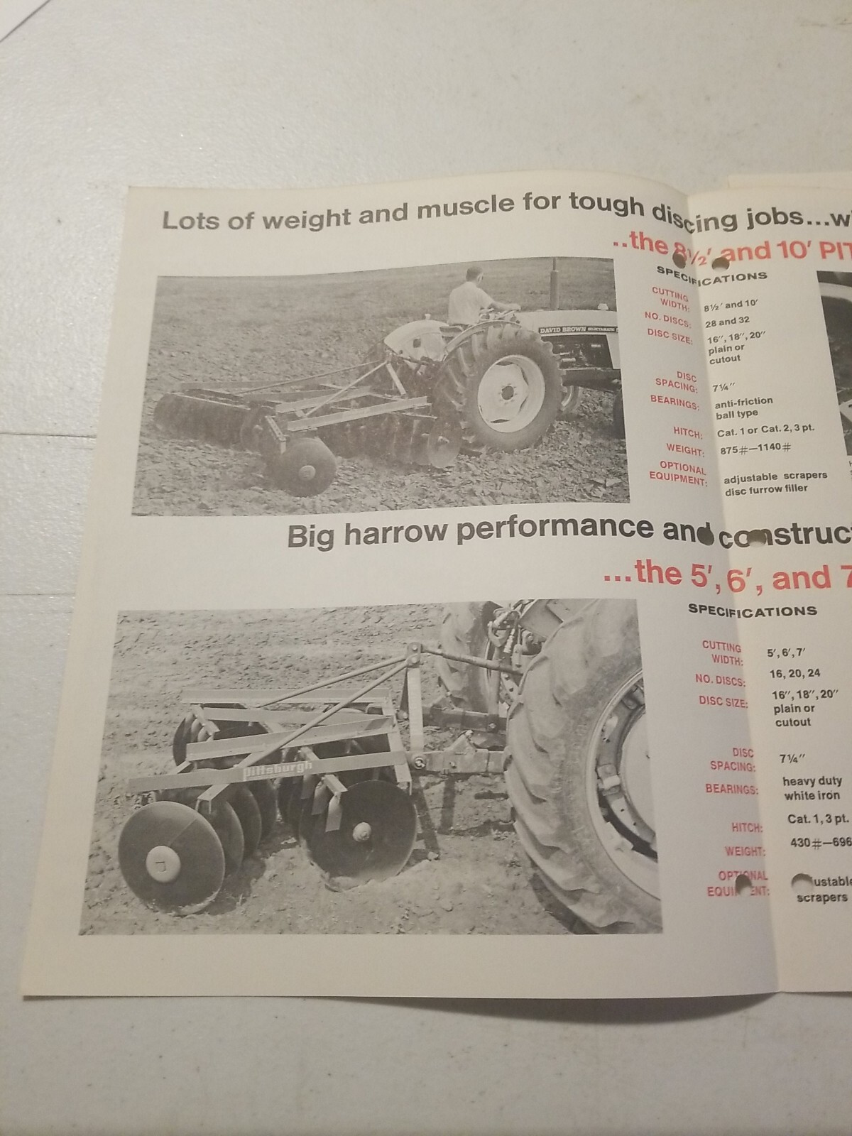 1970 PITTSBURGH FORGINGS CO. RIGID MOUNTED DISC HARROWS BROCHURE &PRICE LIST