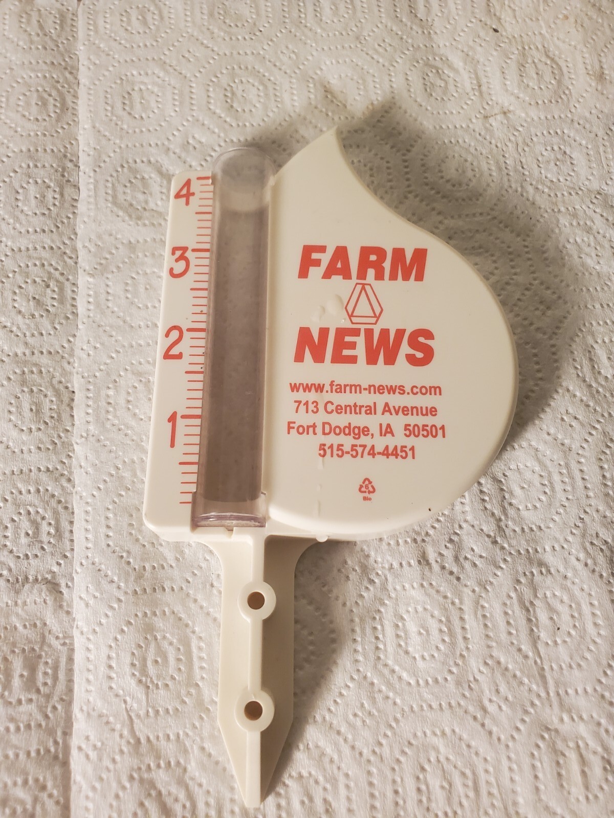 Plastic Rain Guage Farm News Fort Dodge Iowa Glass Rain Tube