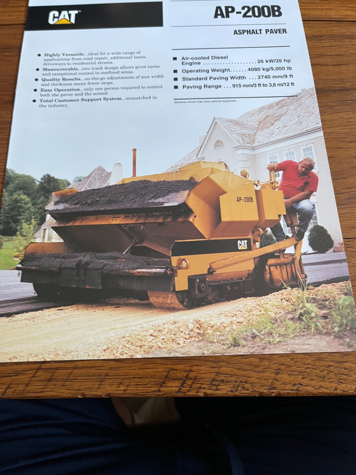 Caterpillar CAT AP-200B Asphalt Paver Brochure FCCA