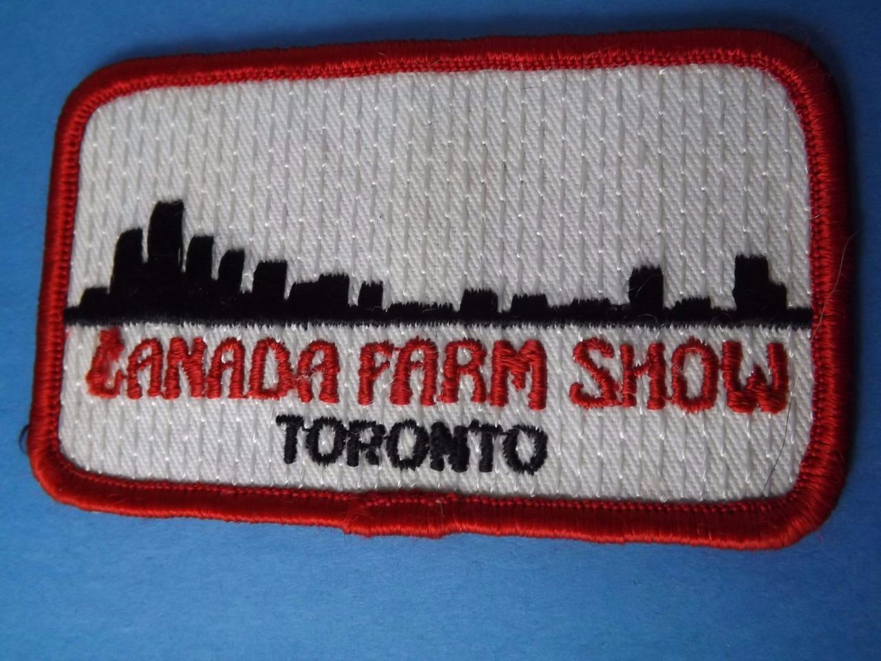 CANADA FARM SHOW TORONTO HAT PATCH FARMER AGRICULTURE VINTAGE SOUVENIR COLLECTOR