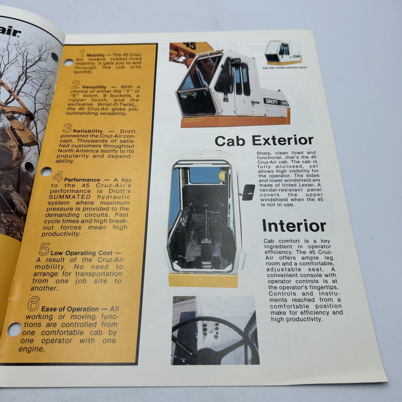 Drott 45 Cruz-Air Excavator Brochure