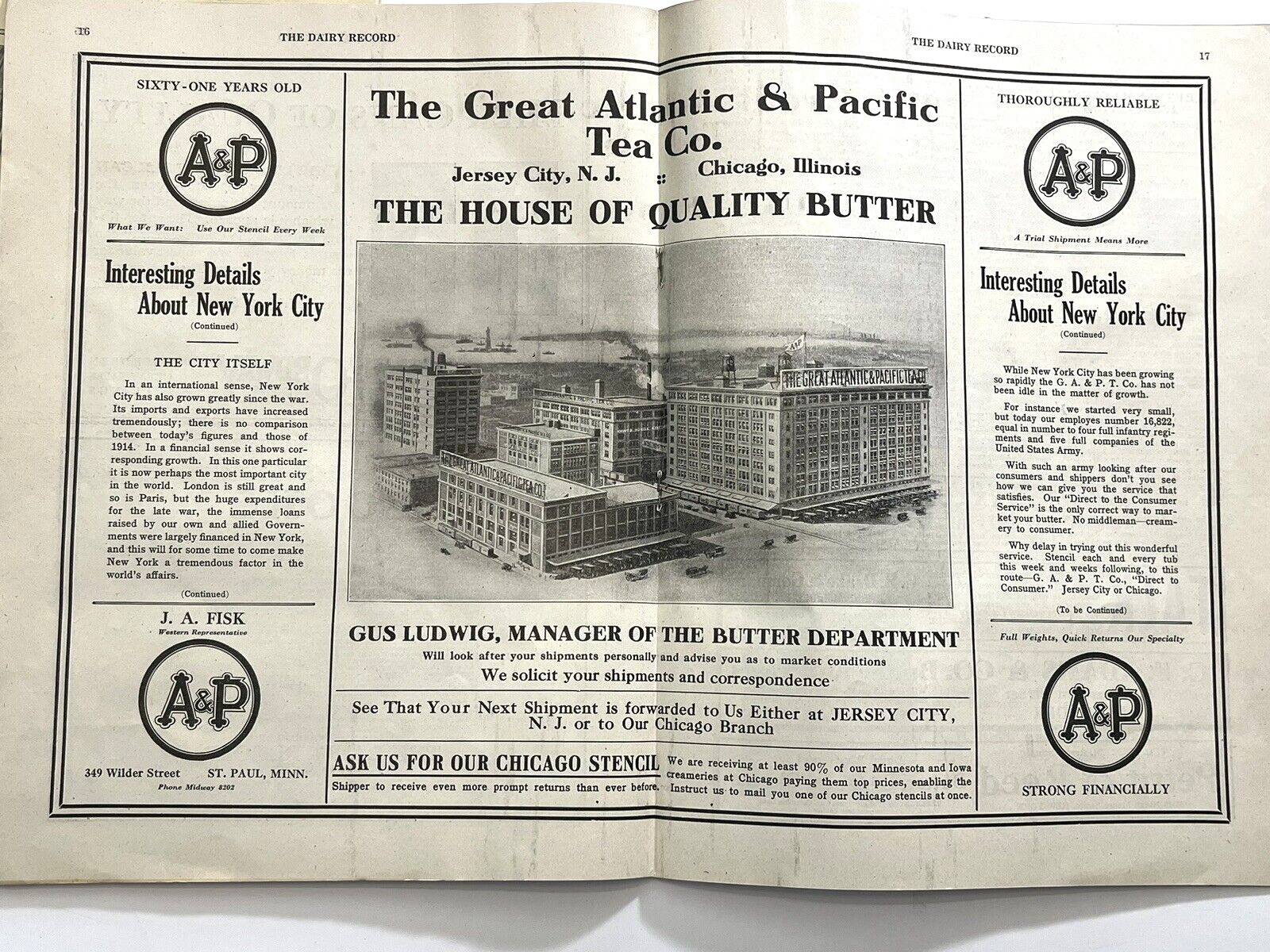 De Laval Dairy Record Farm Magazine Separator St. Paul MN Advertising 1921 LOT 2
