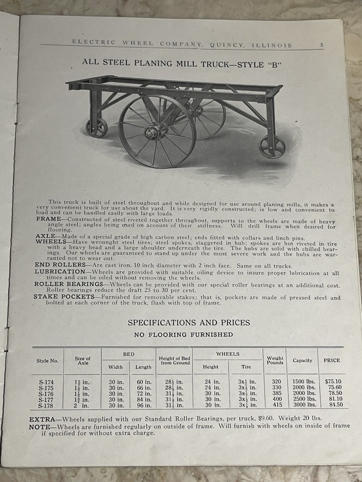 Log And Lumber Haulage Equipment Brochure Electric Wheel Company Quincy IL. 1920