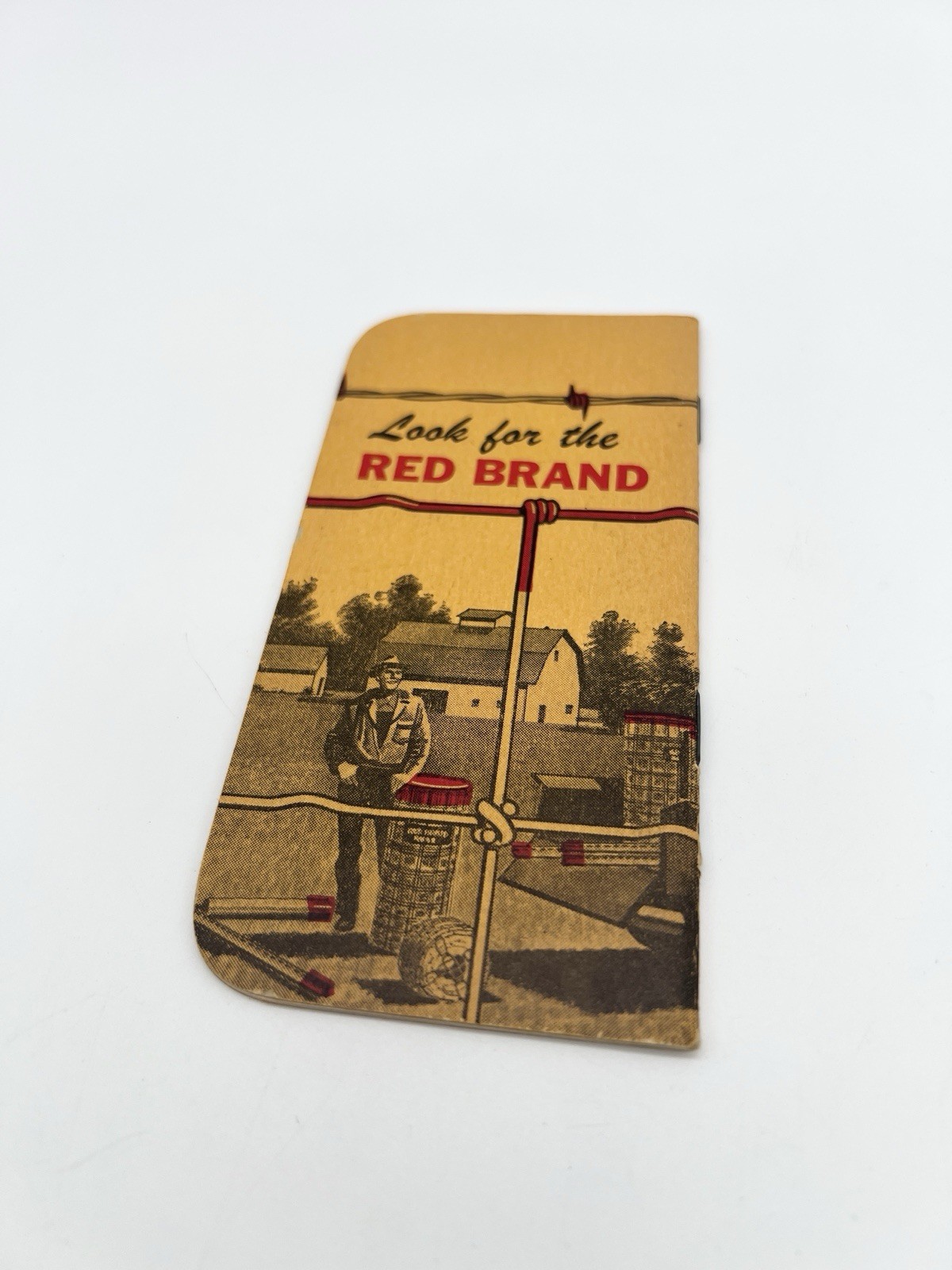 Vintage 40s Red Brand Fence Advertising Pocket Notebook USA Farm Promo