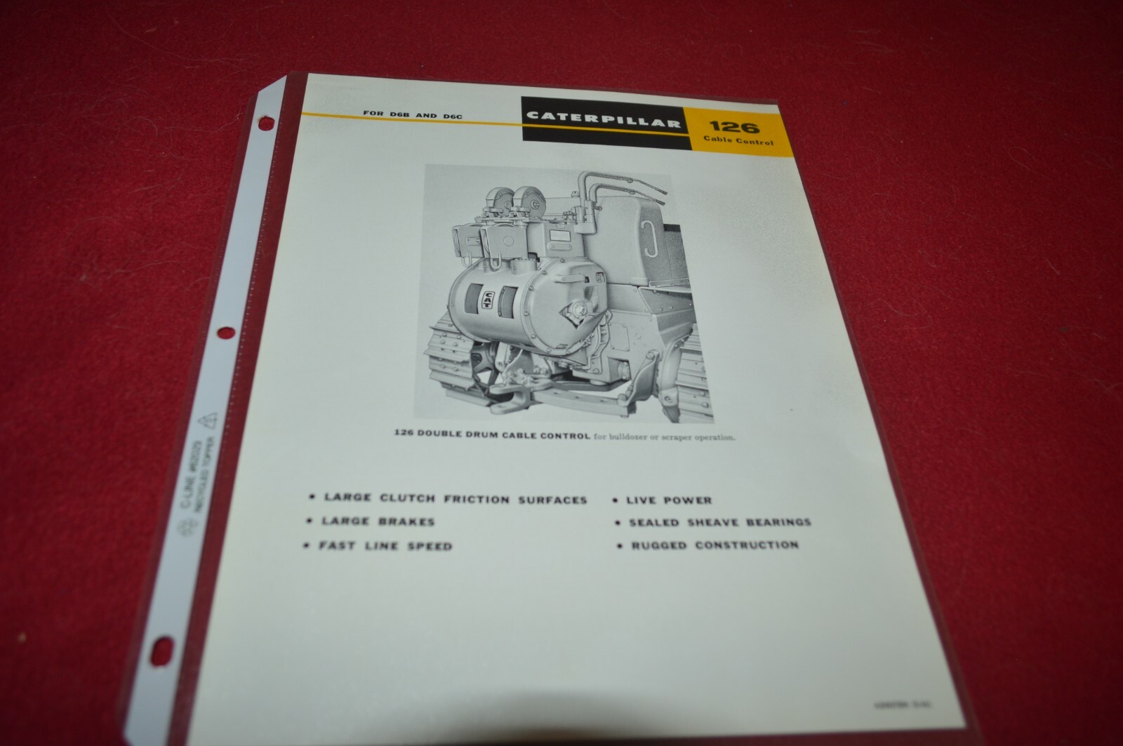 Caterpillar 126 Cable Controls For 1966 Dealer&rsquo;s Brochure AMIL16