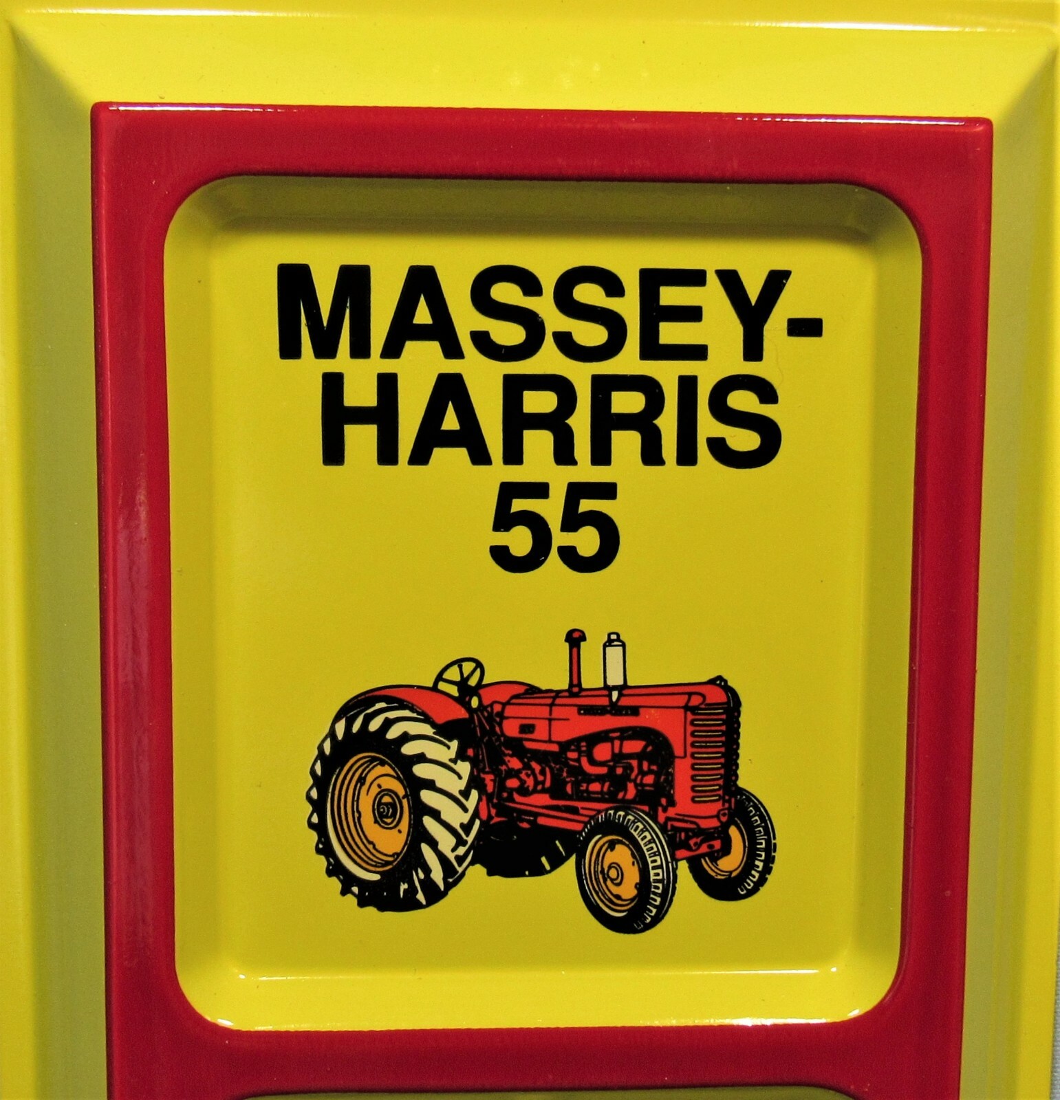 Tractor ~ Model 55 Massey-Harris ~ Tin Picture Advertising Thermometer