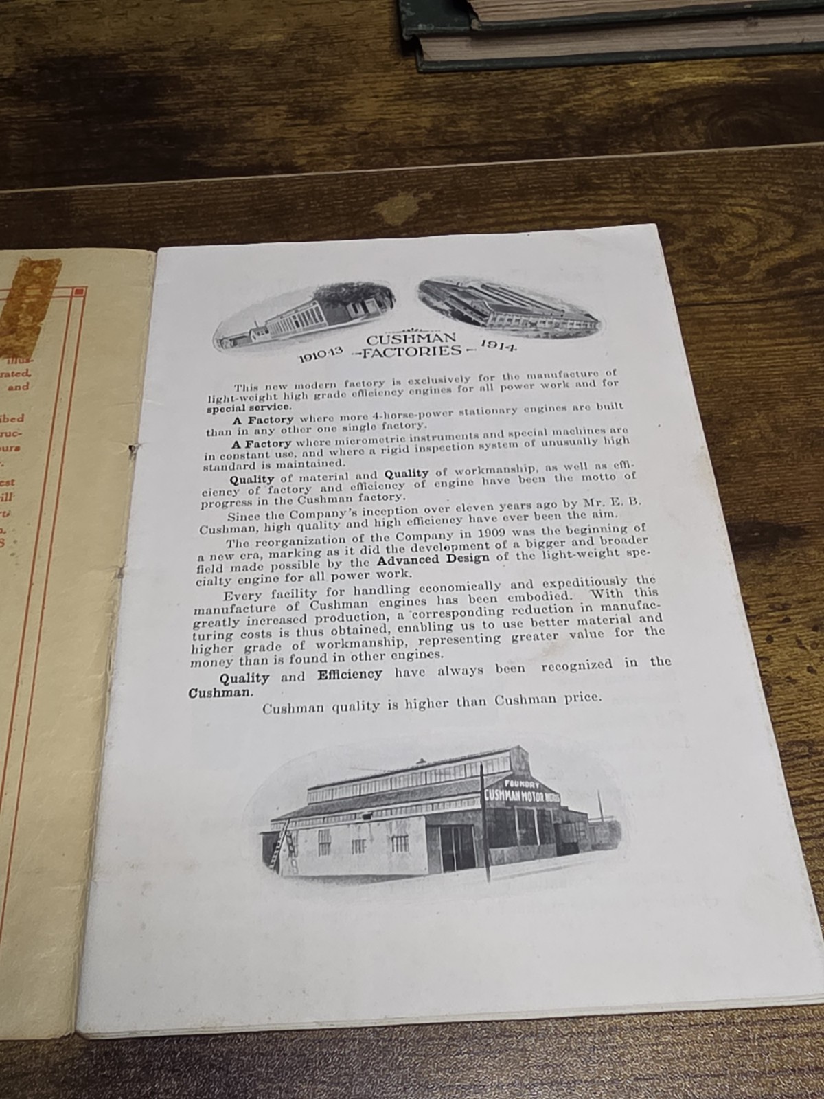 Original 1915 Cushman Motor Works Catalog Brochure Hit Miss Engine Lincoln