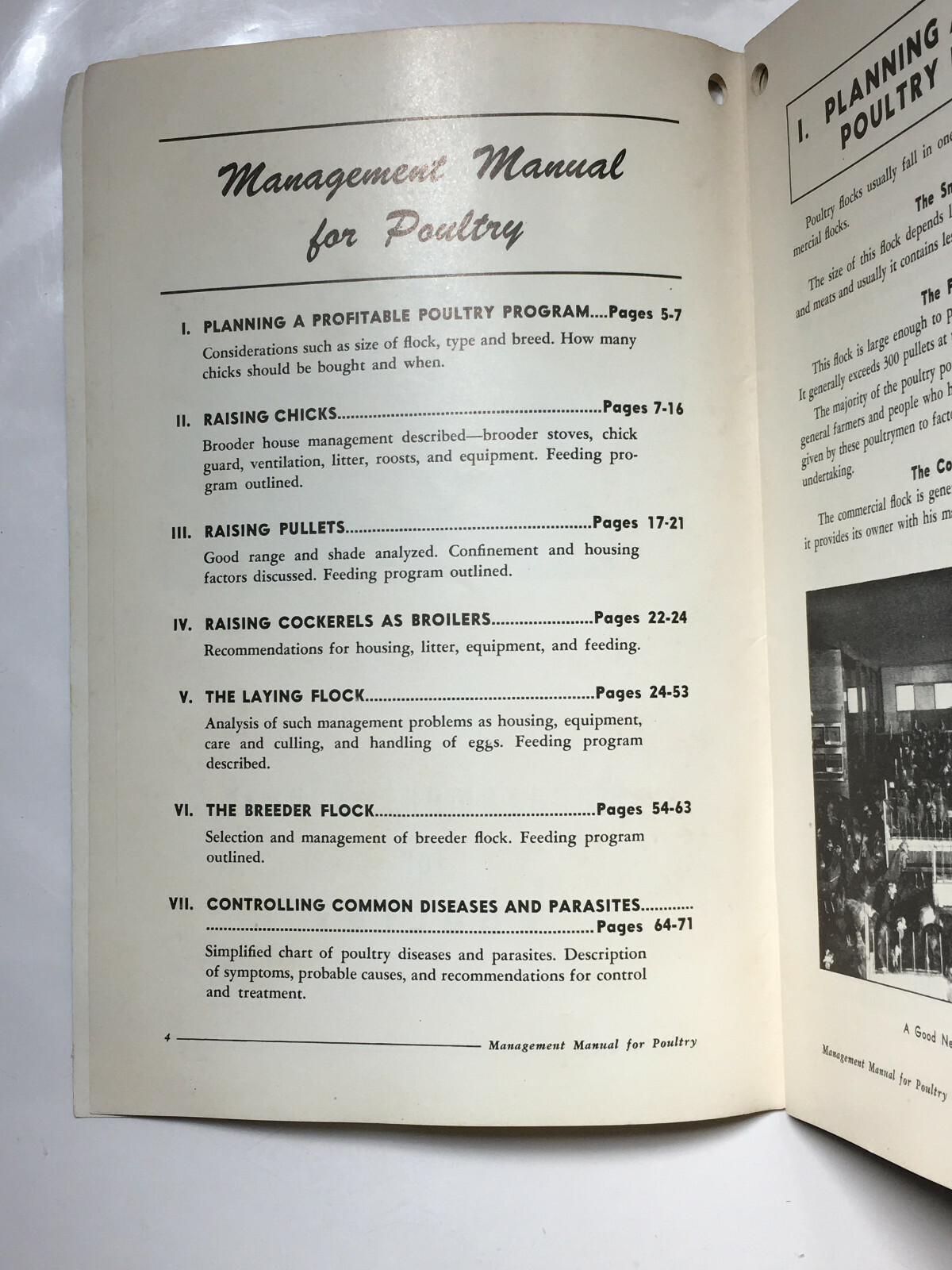 1952 McMillen Feed Mills Management Manual for Poultry Master Mix Feeds PA OH