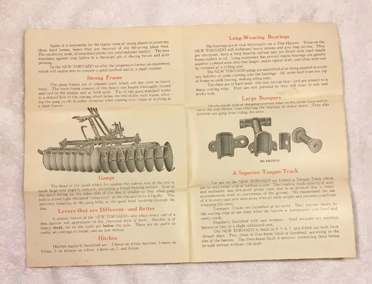 BF Avery Lexington Tractor Disk Harrow Dealer&rsquo;s Brochure & Queen Irwin Martin KY