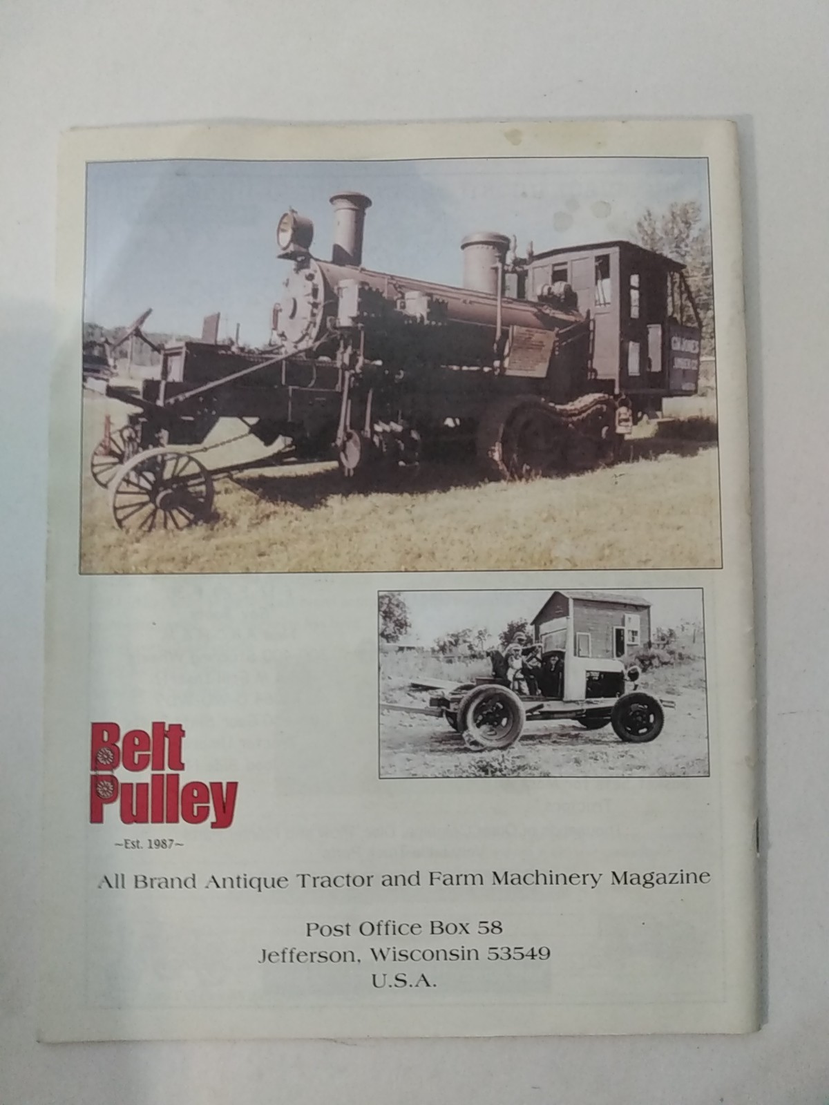 3 Belt Pulley magazines Antique Tractors 2002-2003 farm history
