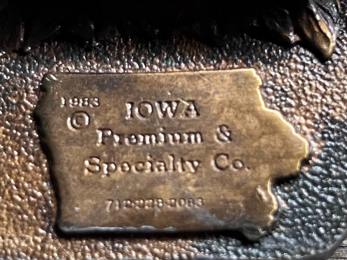 FRANKLIN EQUIPMENT Brass BELT BUCKLE 1983 Limited Edition Monticello, Iowa FARM