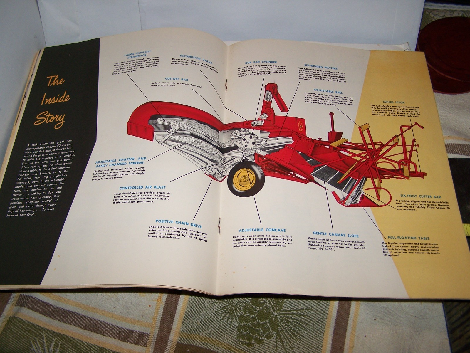 MASSEY HARRIS CLIPPER 50 Combine Sales Brochure Catalog Farm Tractor Steam Motor