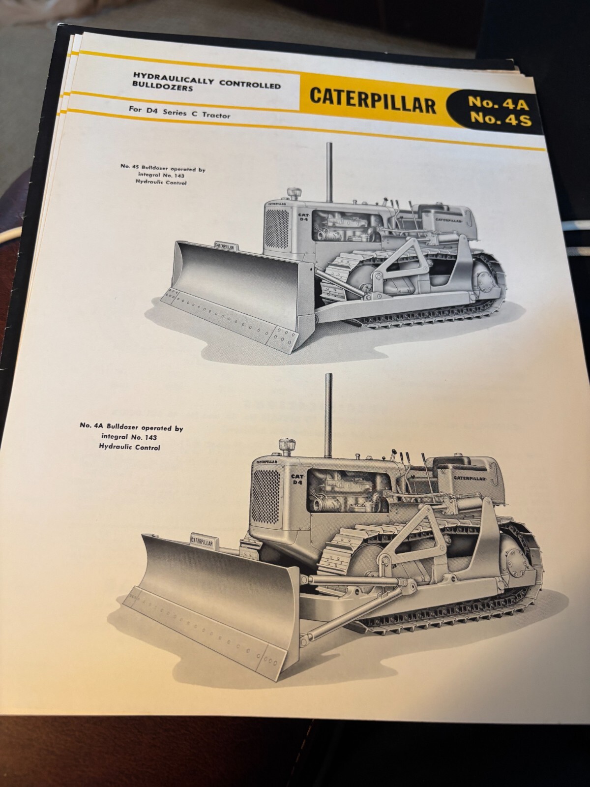 Caterpillar CAT No. 4A No.4S Hydraulically Controlled Bulldozers Brochure FCCA25