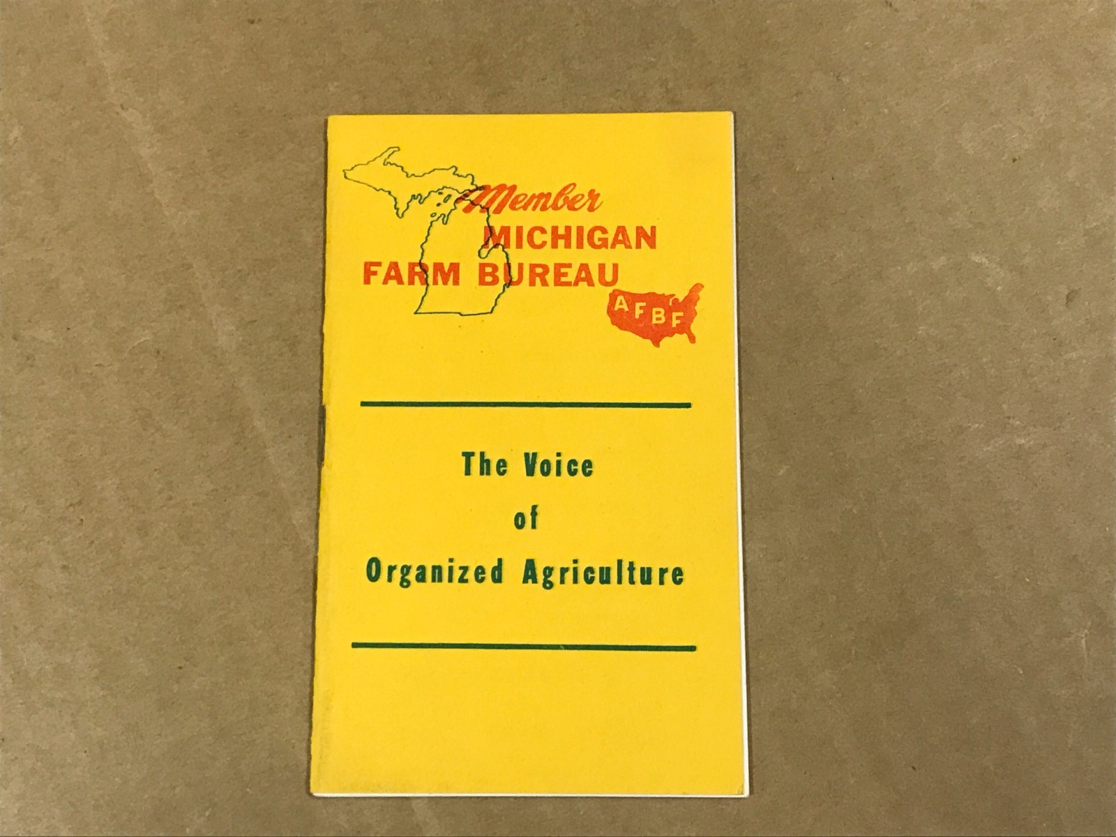 Vintage Michigan Farm Bureau Member – Voice Of Organized Agriculture
