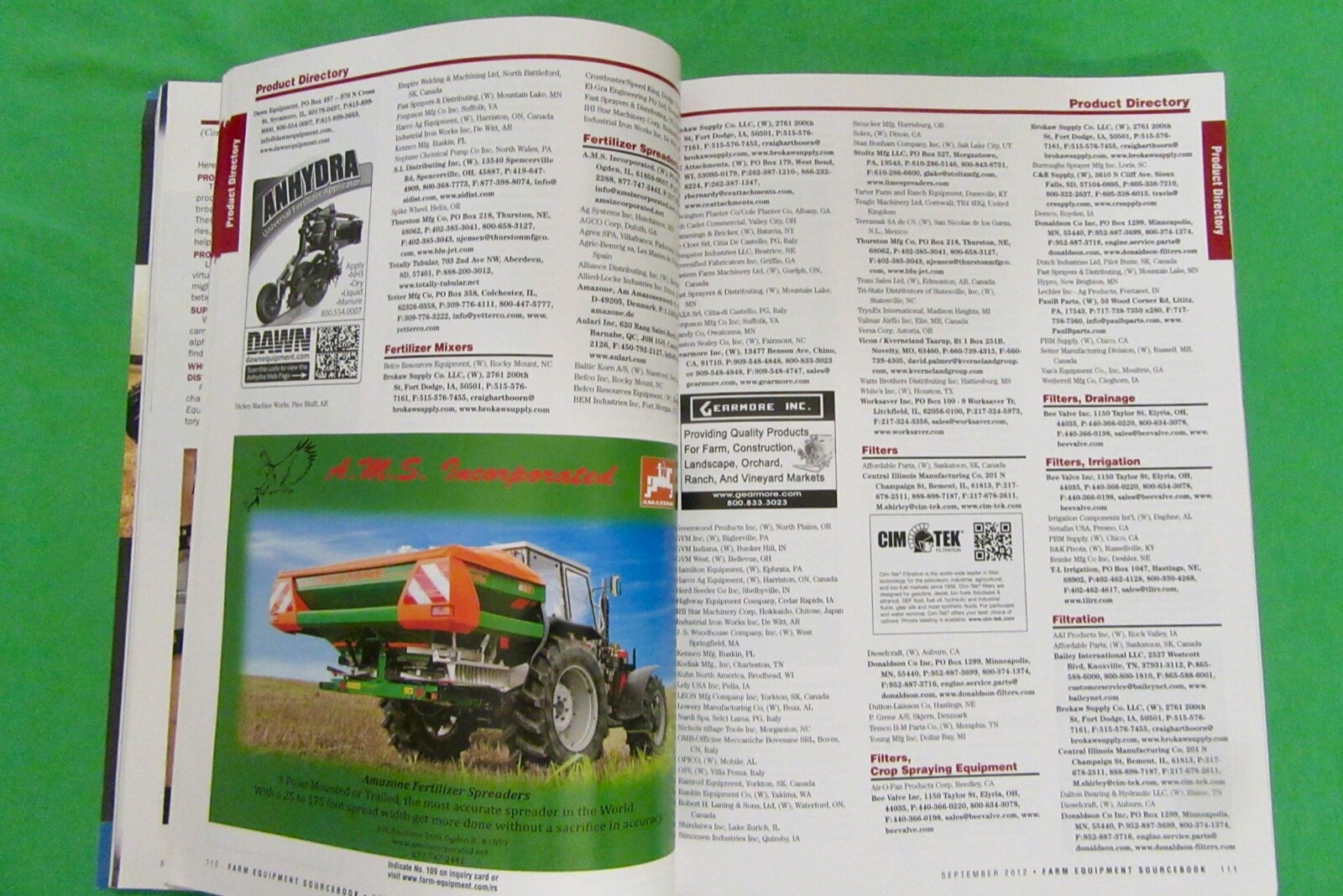 Farm Equipment Sourcebook 2013 ( September 2012) 9 Directories & 289 pages