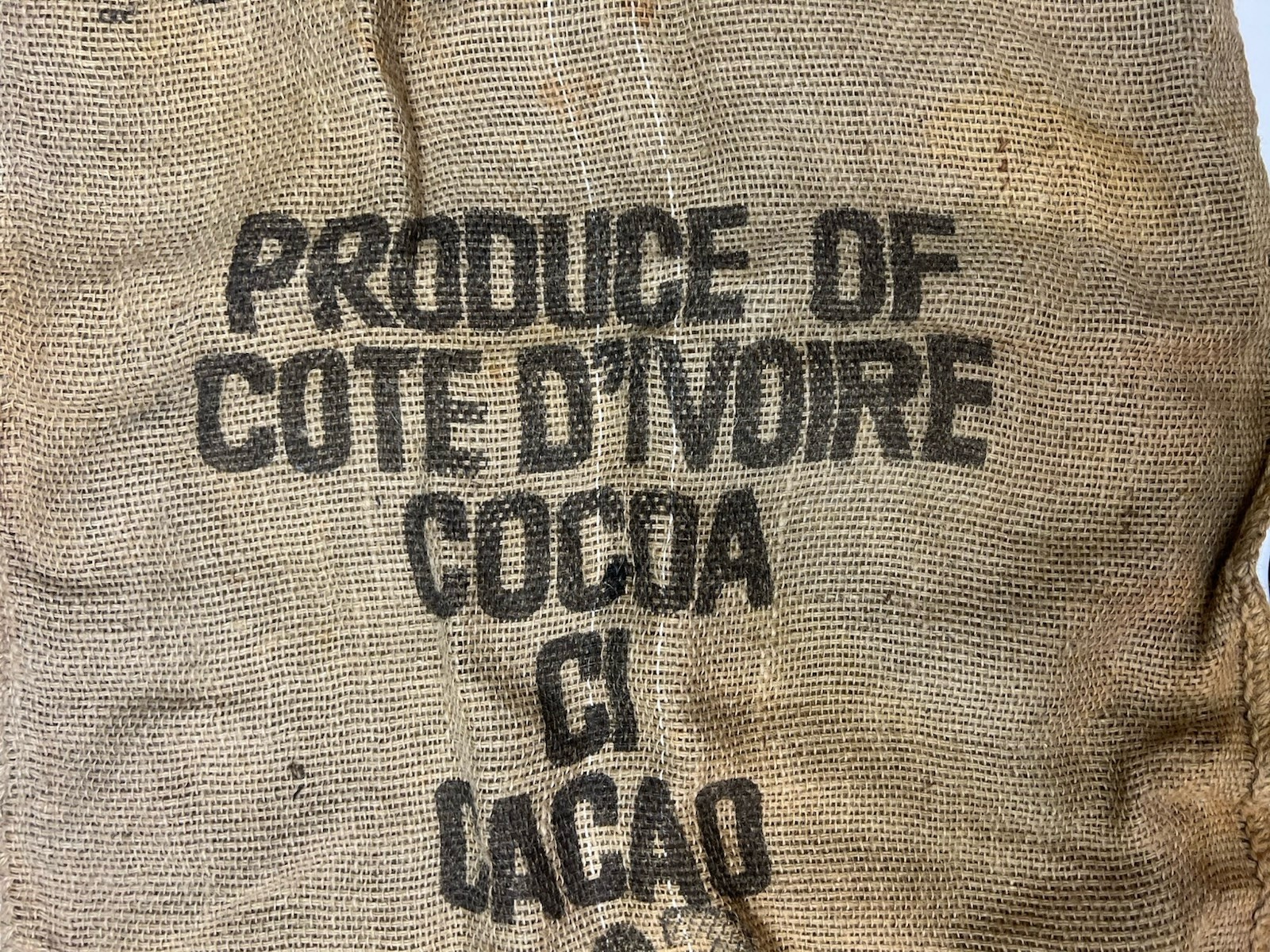 Vintage Burlap Sack TROPICAO Ivory Coast (Côte d&rsquo;Ivoire) COCOA G2-West Africa