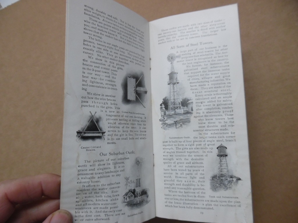 1901 AEROMOTOR Windmill Catalog Antique Original